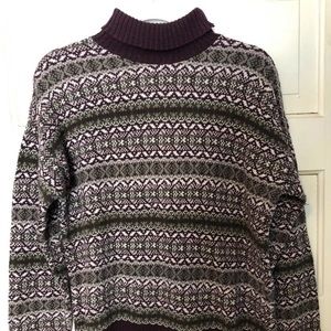 Womens Eddie Bauer Knit Turtleneck Sweater Medium
